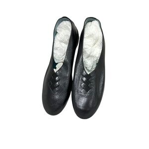 Genuine THIERRY RABOTIN Black Genuine Leather Ballet Flats Size 40 EU 9.5 US